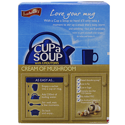 Batchelors Cup A Soup - Cream of Mushroom, 99 g Carton 