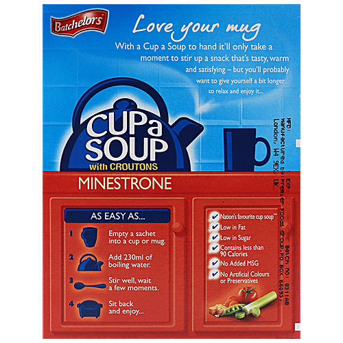 Batchelors Cup a Soup - Minestrone, 94 g Carton 