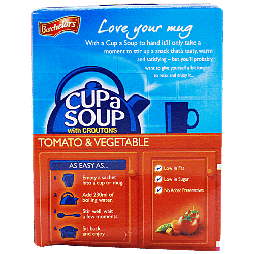 Batchelors Cup A Soup - Tomato & Vegetable, 104 g Carton 