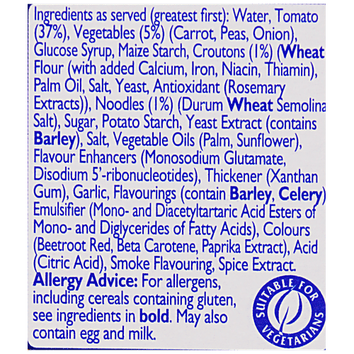 Batchelors Cup A Soup - Tomato & Vegetable, 104 g Carton 