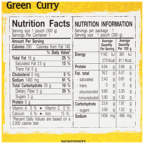 REAL THAI Green Curry With Vegetable, 300 g  Authentic Thai Herbs
 Spices