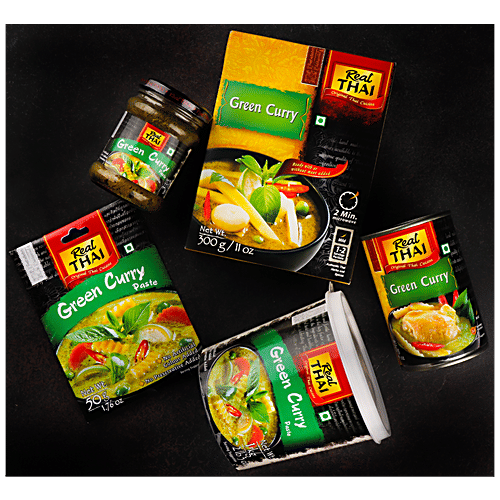 REAL THAI Green Curry With Vegetable, 300 g  Authentic Thai Herbs
 Spices