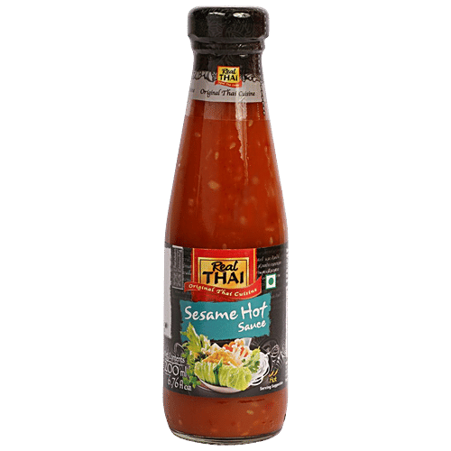 REAL THAI Sesame Hot Sauce, 200 ml Bottle No Cholesterol, No Trans Fat