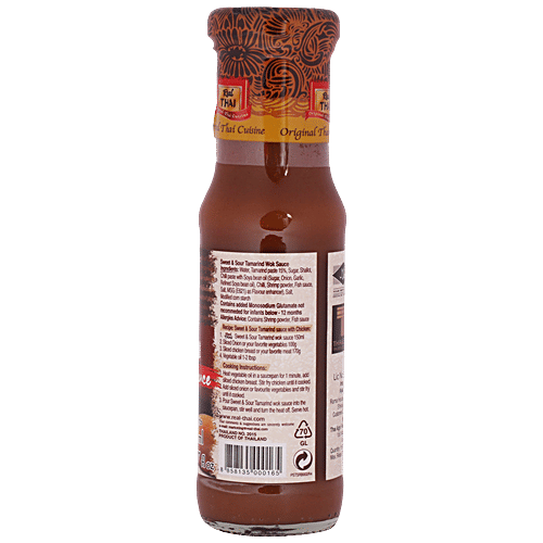 REAL THAI Sweet & Sour Tamarind Wok Sauce, 150 ml Bottle No Cholesterol, No Trans Fat