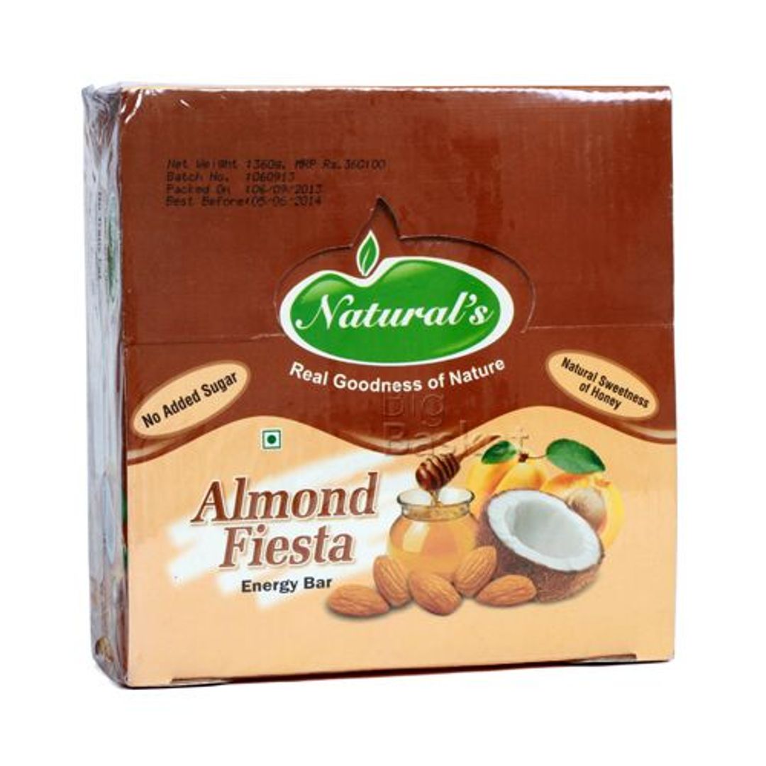 Naturals Almond Fiesta Energy Bar - Natural Sweetness of Honey, 180 g Carton