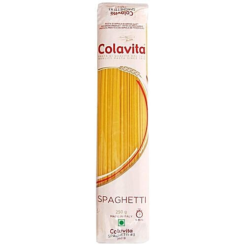 Colavita Durum Wheat Pasta - Spaghetti, 250 g Pouch Zero Cholesterol