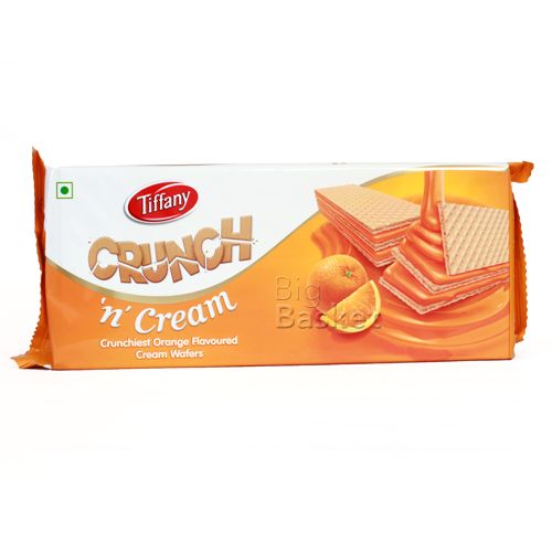 Tiffany Crunch 'n' Cream Crunchiest Cream Wafers - Orange Flavored, 150 g  