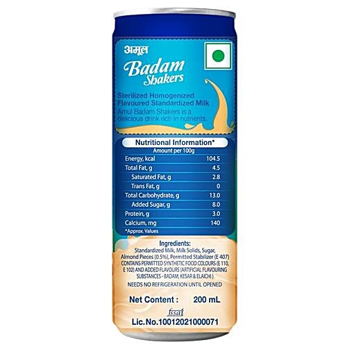 Buy Amul Kool Milk Shake Badam 200 Ml Can Online At Best Price of Rs 40