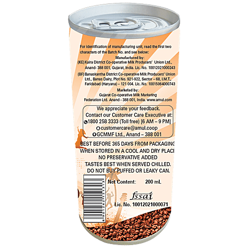 Amul Kool Koko - Chocolate Milk, 200 ml Can No Preservatives Added