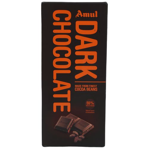 Amul Dark Chocolate- 55% Rich In Cocoa, 150 g Carton 