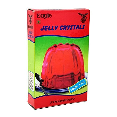 Buy Eagle Jelly Crystals Strawberry 100 Veg 100 Gm Carton Online at the