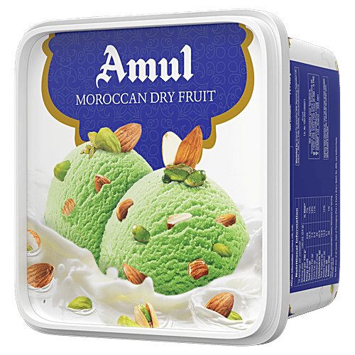 Buy Amul Real Ice Cream Moroccan Dry Fruit 1 Lt Tub Online At Best