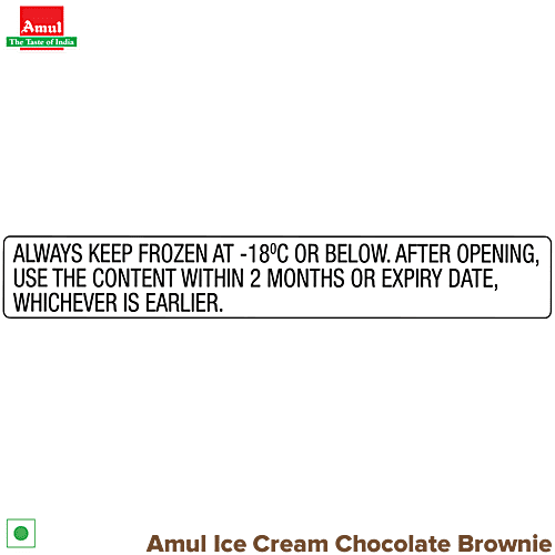 Amul Ice Cream - Chocolate Brownie, 1 L Tub 