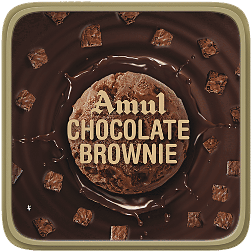 Amul Ice Cream - Chocolate Brownie, 1 L Tub 