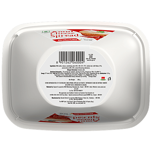 Buy Amul Cheese Spread Red Chilli Flakes 200 Gm Online At Best Price of