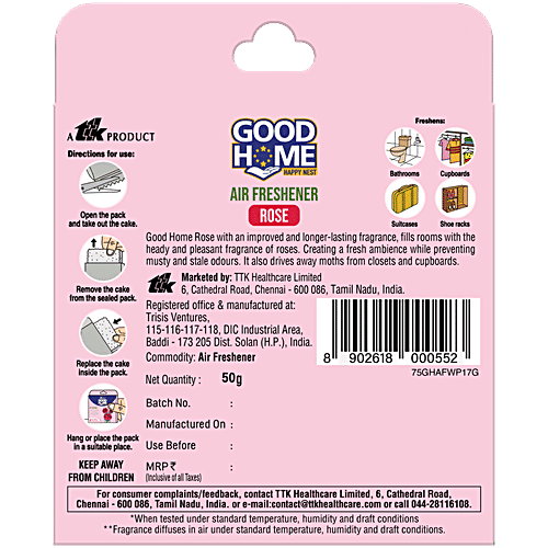 Buy Good Home AirFreshener Rose For Bathrooms, Suitcases, Cupboards, Shoe Racks LongLasting