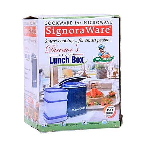 Buy Signoraware 517 Directors Lunch Box 3 Containers With 1 Bag Medium