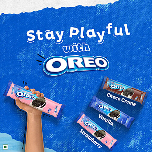 Cadbury Oreo Strawberry Flavour Biscuit Cream Sandwich, 41.75 g  