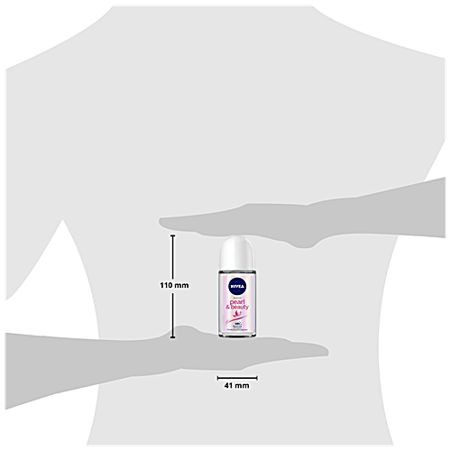 Nivea Pearl & Beauty Women Deodorant Roll On - For Smooth & Beautiful Underarms, 48h Protection, 50 ml Bottle 