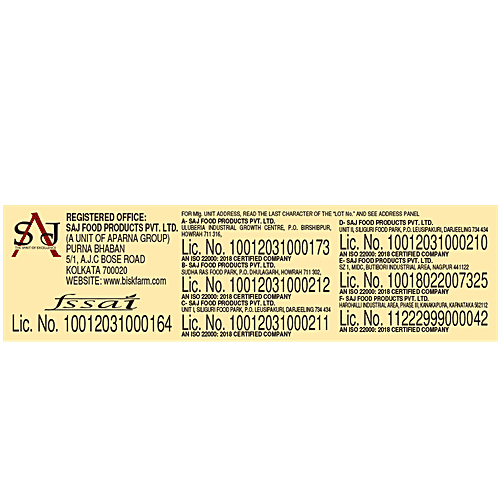 Bisk Farm Sugar Free Petit Beurre - The Taste Of France, 250 g Pouch No Trans Fat