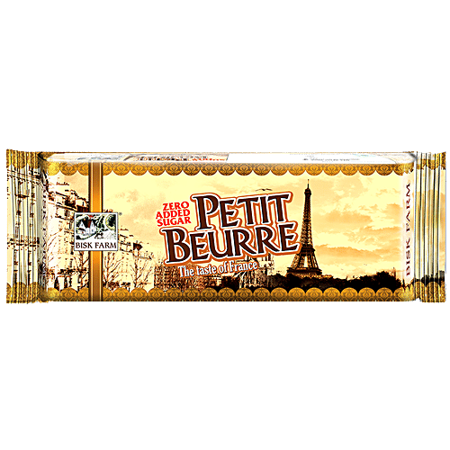 Bisk Farm Sugar Free Petit Beurre - The Taste Of France, 250 g Pouch No Trans Fat
