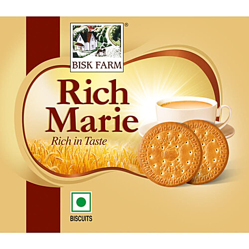 Bisk Farm Rich Marie Biscuits, 75 g Pouch No Trans Fat & Cholesterol