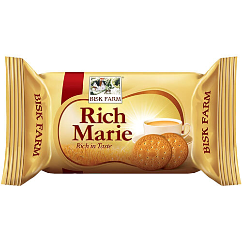 Bisk Farm Rich Marie Biscuits, 75 g Pouch No Trans Fat & Cholesterol