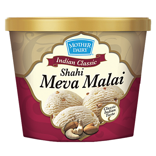 mother dairy Indian Classic Ice Cream - Shahi Meva Malai Basundhi & Kheer Flavour with Nuts, 115 ml Cup 