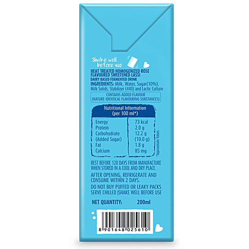 mother dairy Lassi - Sweetened (Asli Refreshment), 200 ml Carton 