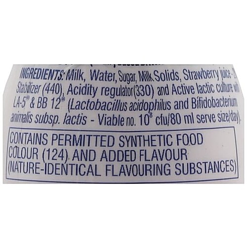 Buy Mother Dairy Nutrifit Fermented Probiotic Milk Drink Strawberry 80