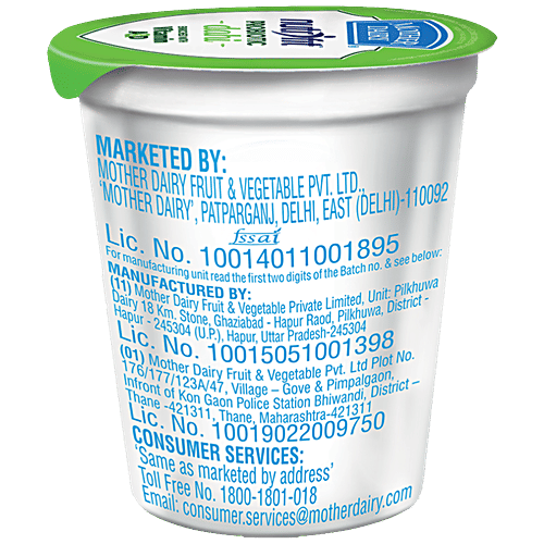 Buy Mother Dairy Probiotic Dahi B Activ Helps Digestion 400 Gm Cup