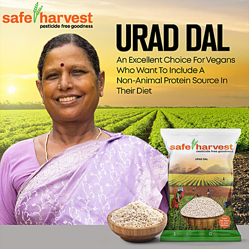 Safe Harvest Urad Dal/Udid Dal - Pesticide Free, 500 g  Pesticide Free Natural Food