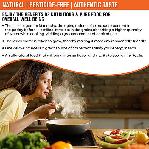 Safe Harvest Sona Masuri Raw Rice/Akki - 18 Months, Pesticide Free, 1 kg Pesticide Free