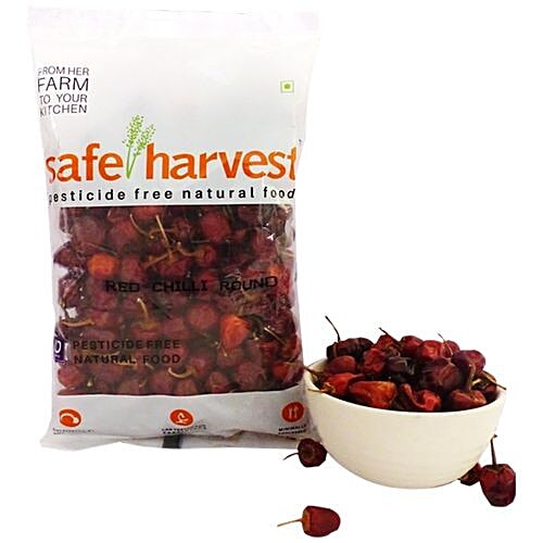 Safe Harvest Red Chilli - Round, 200 g  Pesticide Free Natural Food