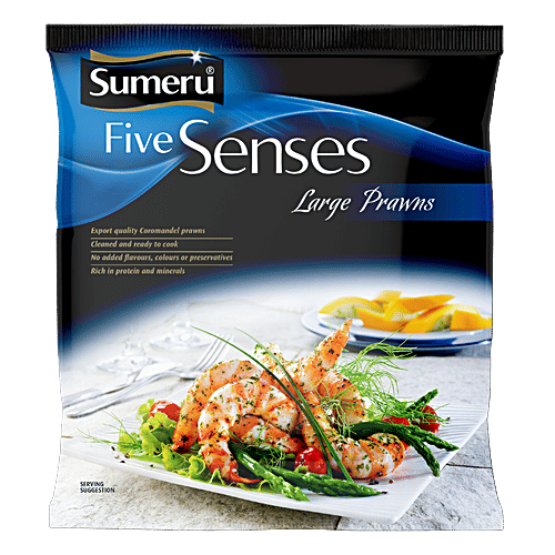 Sumeru Large Prawns, 250 g Pouch No Added Flavours, Colours or Preservatives