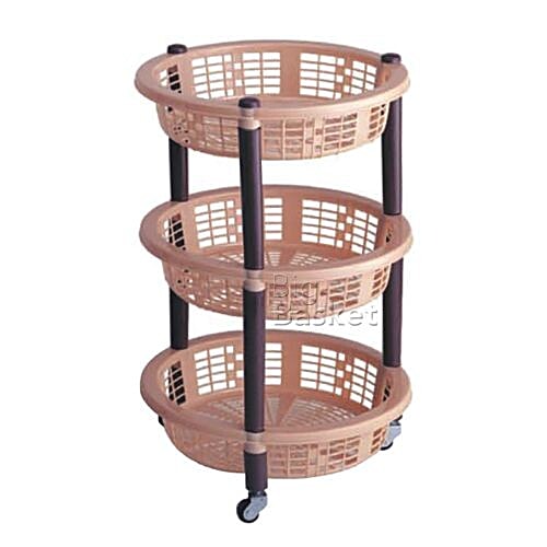 Princeware Maria Trolley, Assorted Color, 3 Racks  