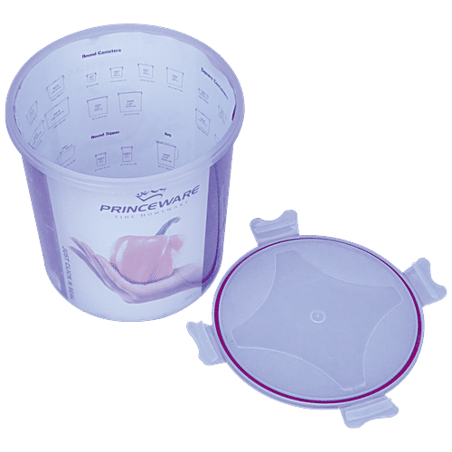 Princeware Click N Seal Canister Microwaveable Plastic Container - L5905-VL, 3.82 L