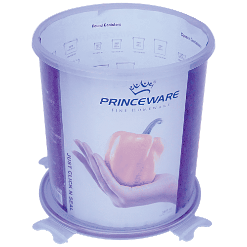 Princeware Click N Seal Canister Microwaveable Plastic Container - L5905-VL, 3.82 L