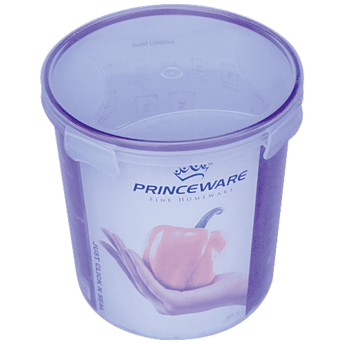 Princeware Click N Seal Canister Microwaveable Plastic Container - L5905-VL, 3.82 L
