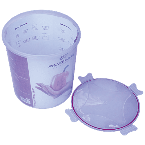 Princeware Click N Seal Canister Microwaveable Plastic Container - L5906-VL, 5.775 L  