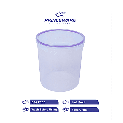 Princeware Click N Seal Canister Microwaveable Plastic Container - L5906-VL, 5.775 L  