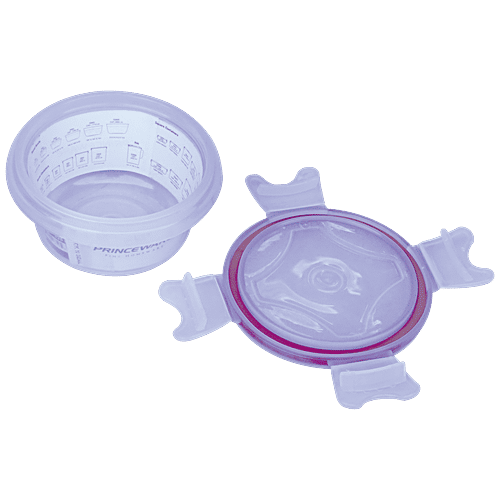 Princeware Click N Seal Round Packing Microwaveable Plastic Container - L5961-VL, 110 ml