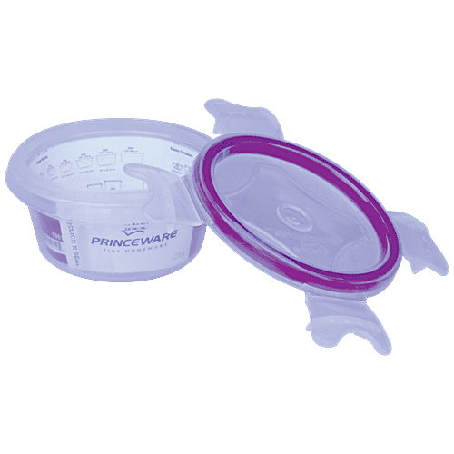 Princeware Click N Seal Round Packing Microwaveable Plastic Container - L5961-VL, 110 ml