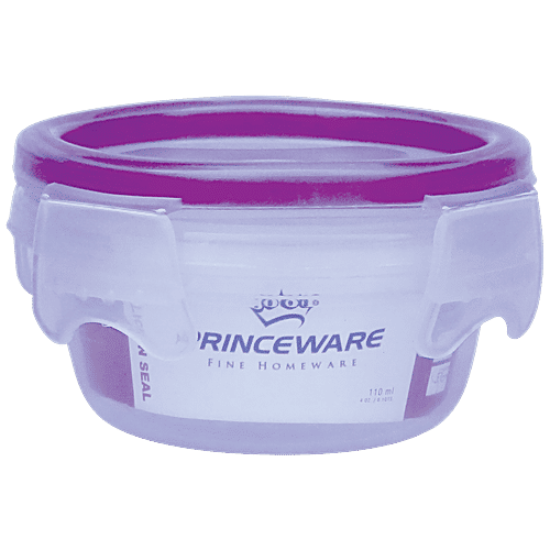 Princeware Click N Seal Round Packing Microwaveable Plastic Container - L5961-VL, 110 ml