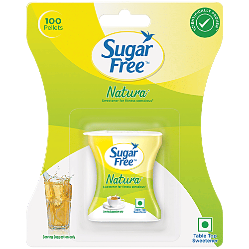 Sugar Free Sugar Free Natura, 100 Pellets | Safe| Scientifically Proven & Tested|Sweet like Sugar but with zero calories|, 100 pcs Pellets Zero Calories