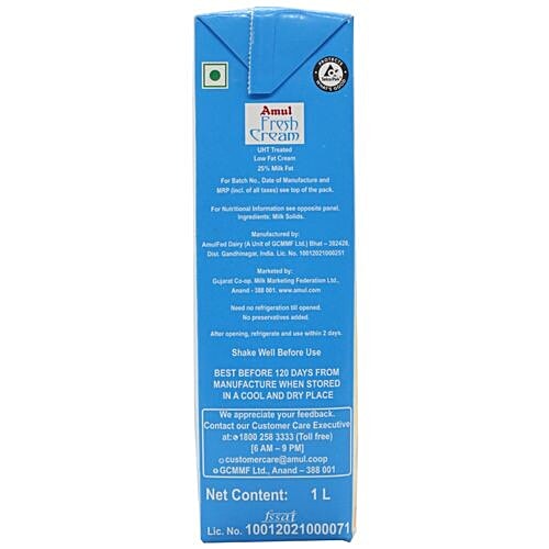 Amul Fresh Cream, 1 L Carton 