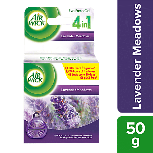 Airwick EverFresh Gel Bathroom Air Freshener - Lavender Meadows, 50 g  
