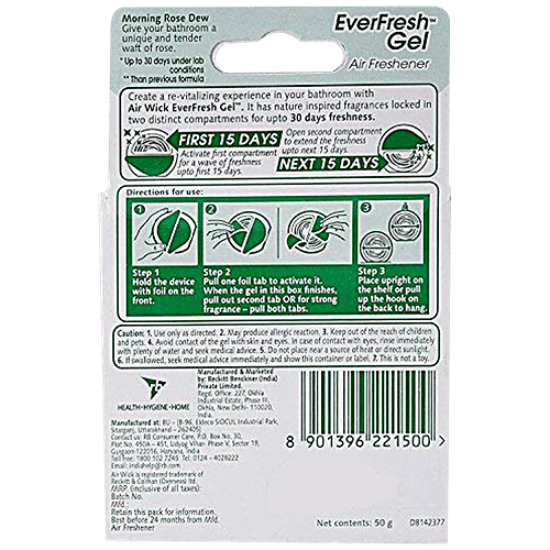 Air wick Everfresh Morning Rose Dew Gel Blocks, 50 g  