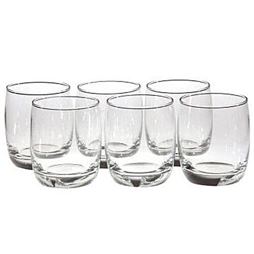 Ocean Whisky/Water Glass - Ocean Ivory Rock, 205 ml (Pack of 6) 