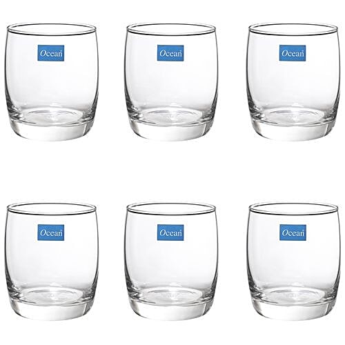 Ocean Whisky/Water Glass - Ocean Ivory Rock, 205 ml (Pack of 6) 